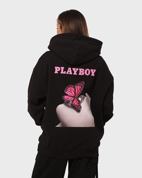 Work Ready Playboy November '13 Monotone Hoodie Black Magenta