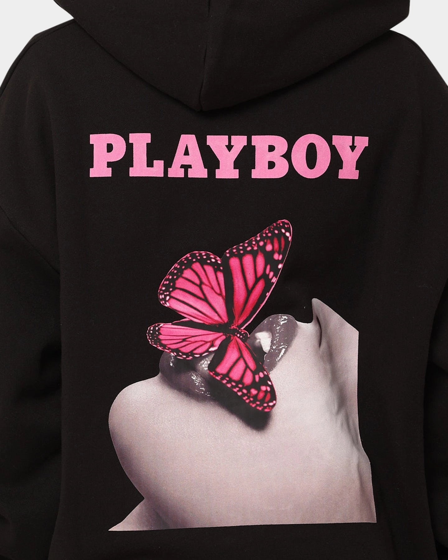 Chic Look Playboy November '13 Monotone Hoodie Black Magenta