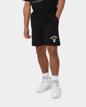 hiking apparel petite size Playboy PB Track Club Track Shorts Black