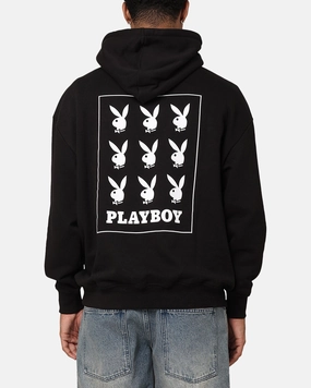 Unwind Announce Playboy Repeat Bunny Stack Hoodie Black