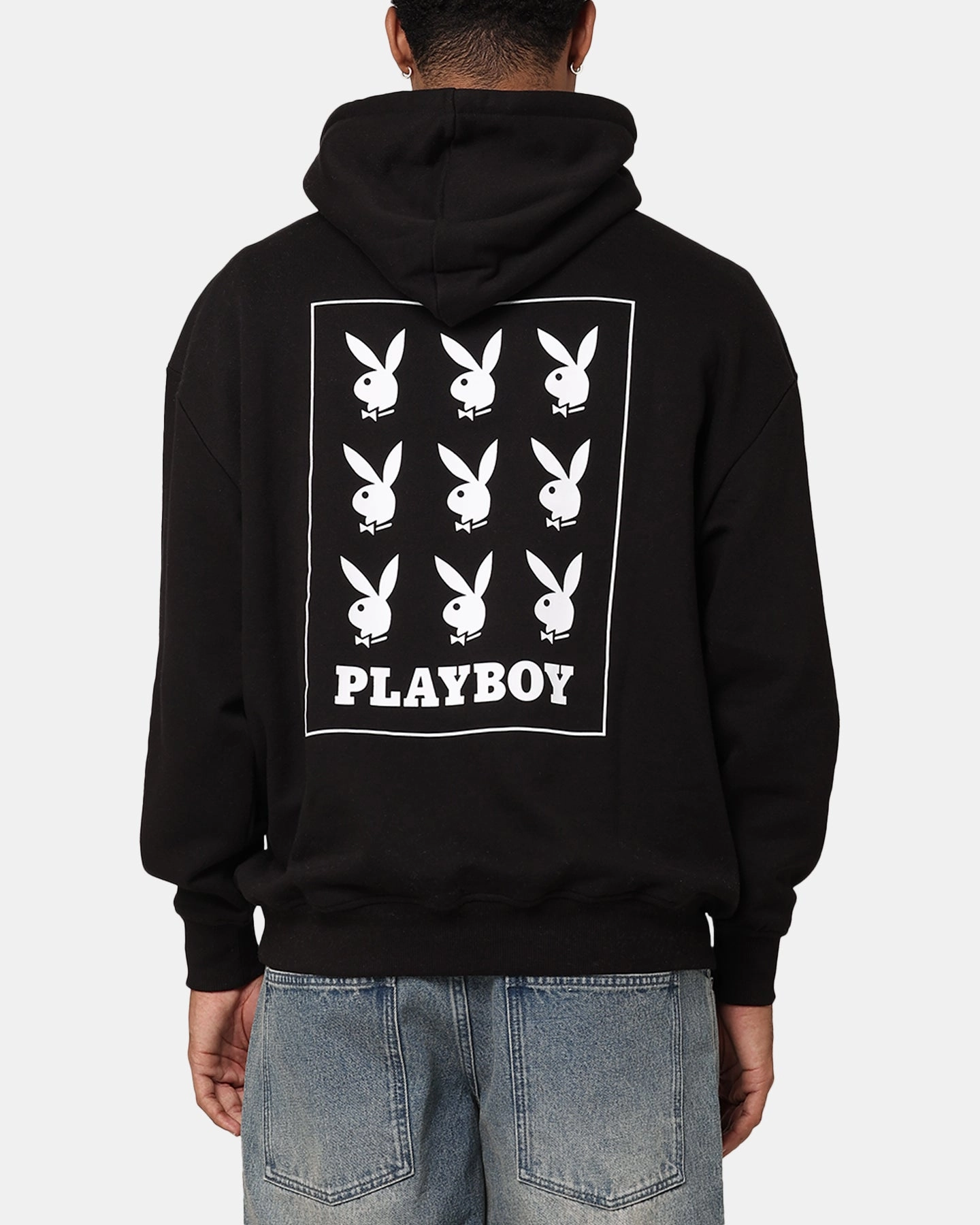 Unwind Announce Playboy Repeat Bunny Stack Hoodie Black