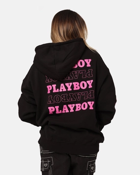 Project Playboy Side Bunny Stack Hoodie Black