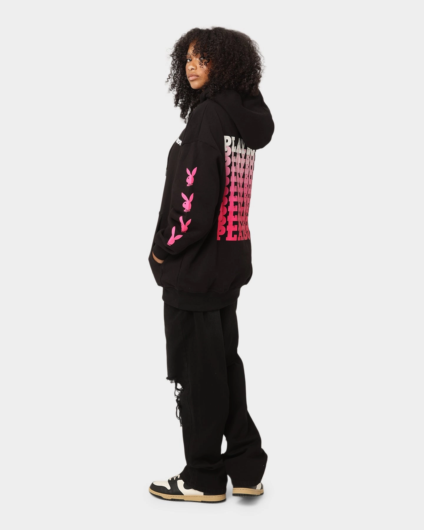 Promote Playboy Stack Blend Hoodie Black