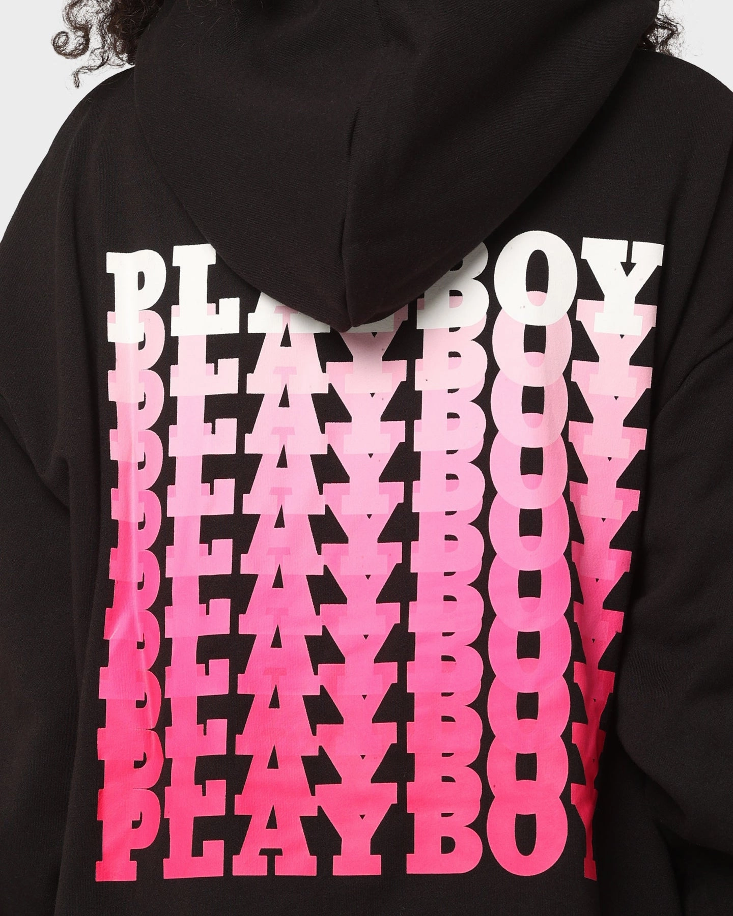 graduation popular among adults Playboy Stack Blend Hoodie Black
