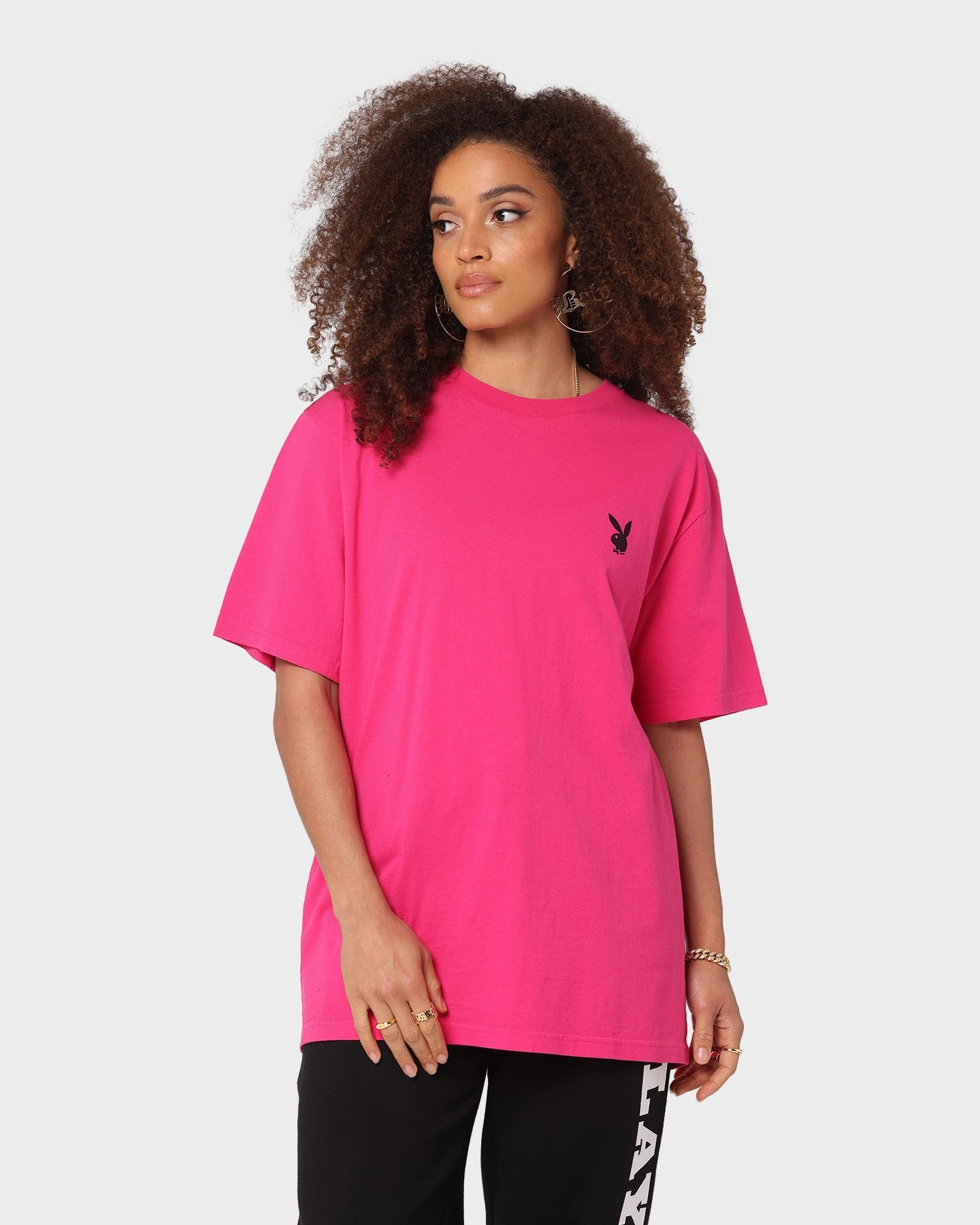 Playboy Stack T-Shirt Hot Pink Comfort and Ease