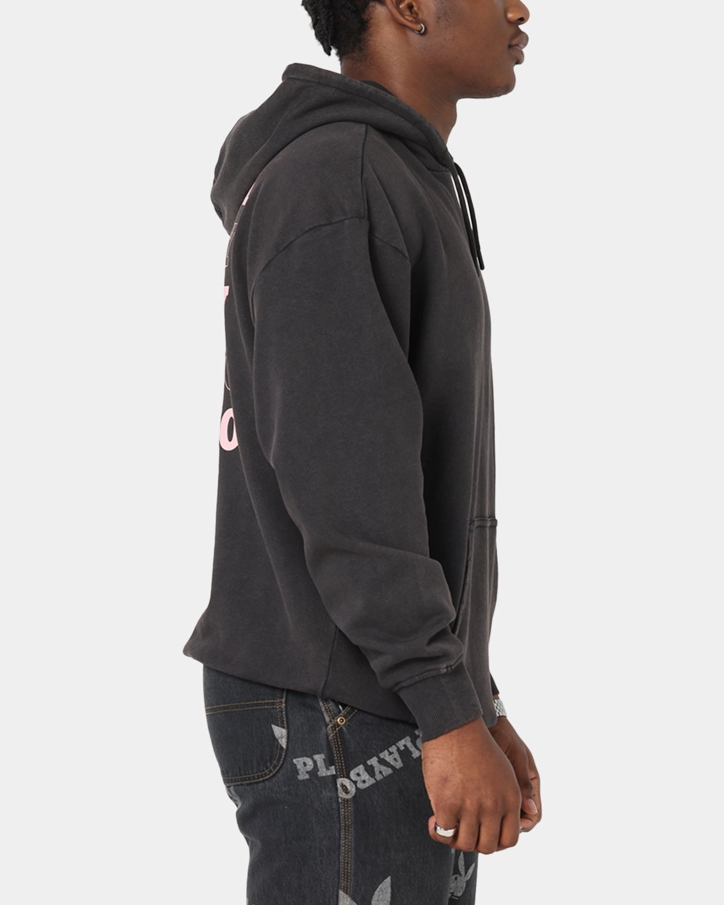 Playboy Stack Washed Hoodie Washed Black low pressure situation Surveillance - ready