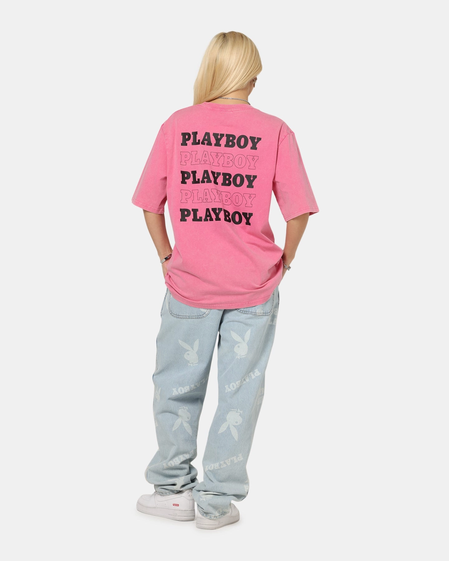 Playboy Stack Washed T-Shirt Washed Raspberry Streetwear attitude Outdoor Style