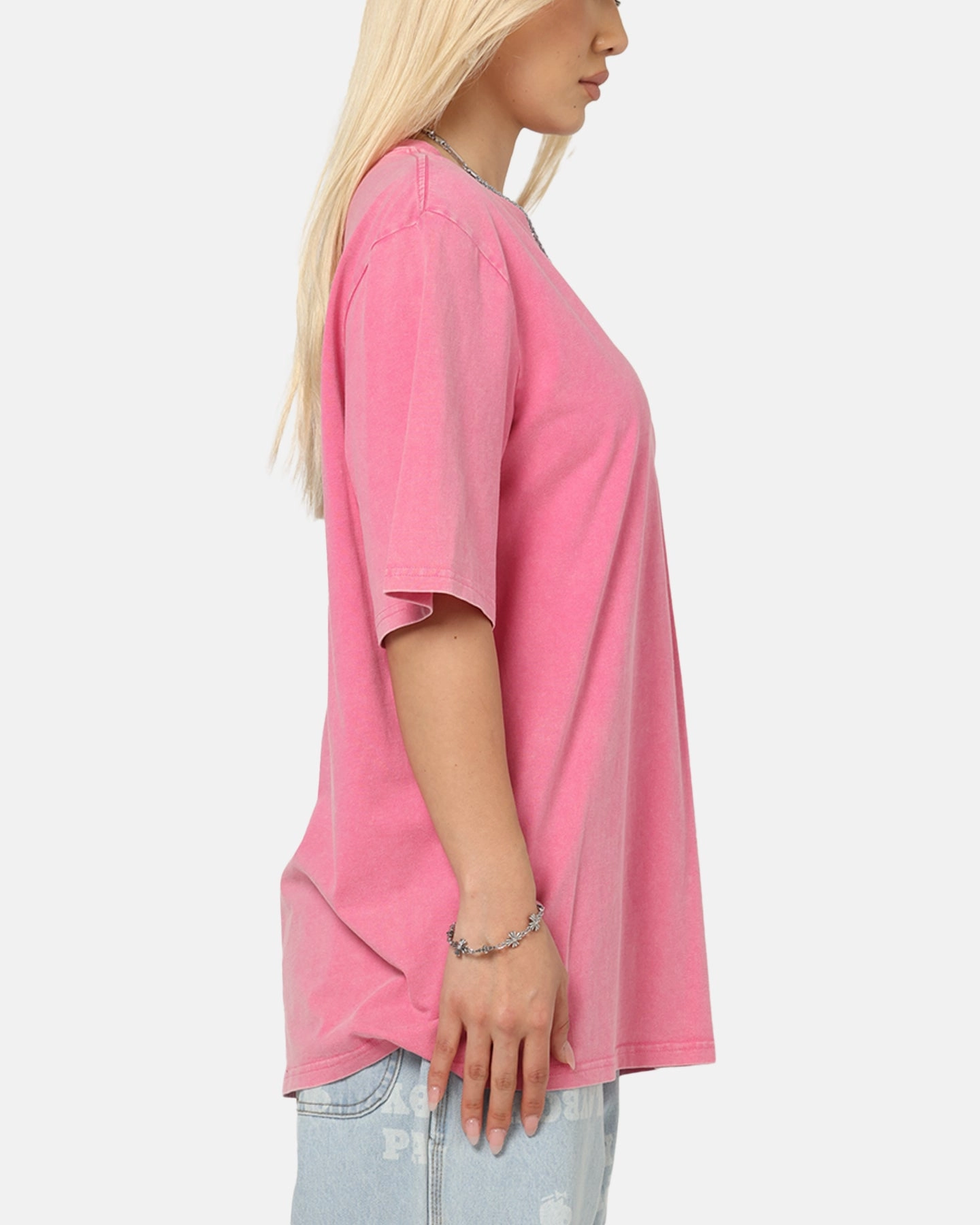Playboy Stack Washed T-Shirt Washed Raspberry Plus size clothing City Fashion
