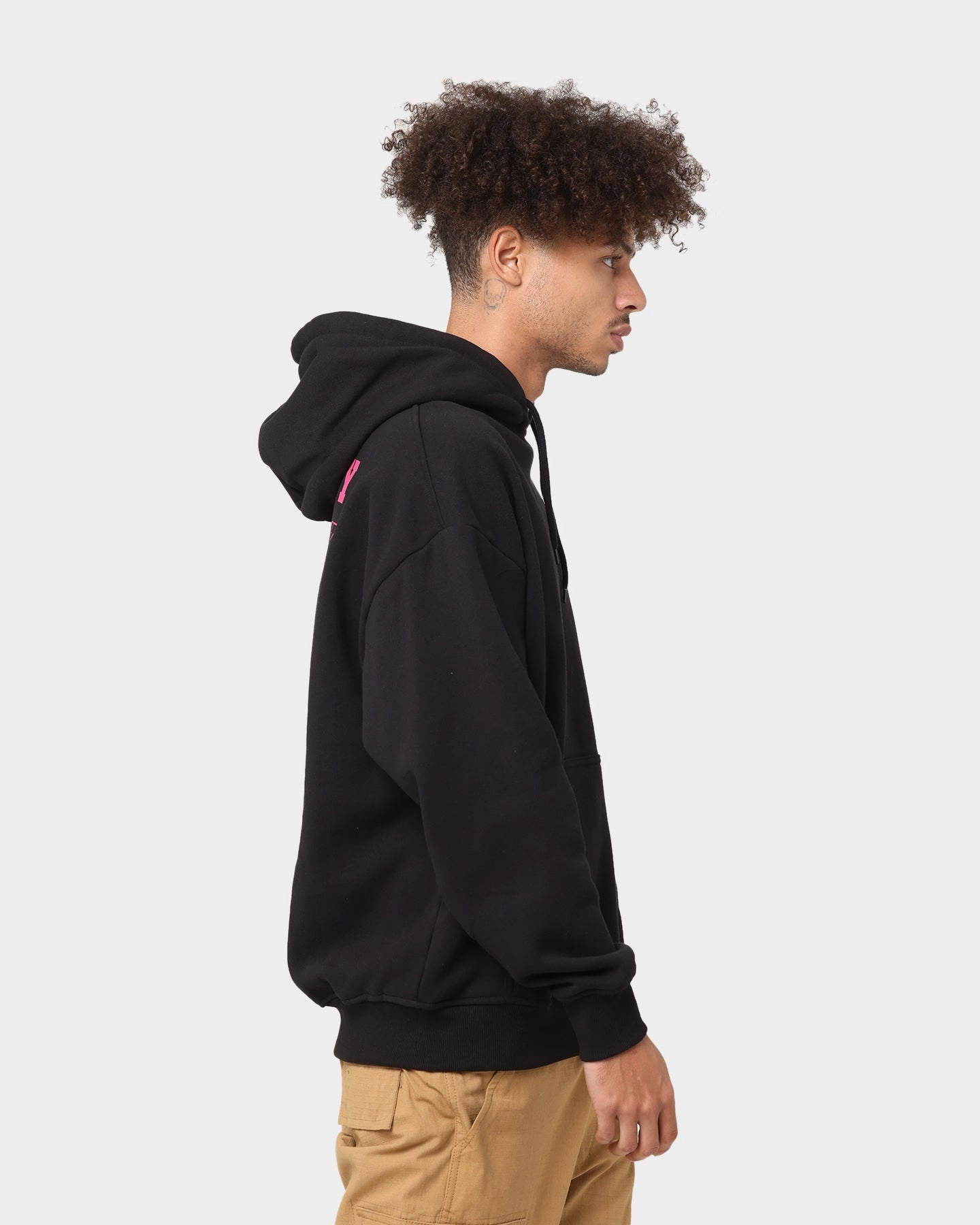Removable Inner Layer spring outfit Playboy Stacked Hoodie Black
