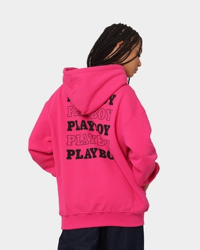 Playboy Stacked Hoodie Hot Pink cultural festival