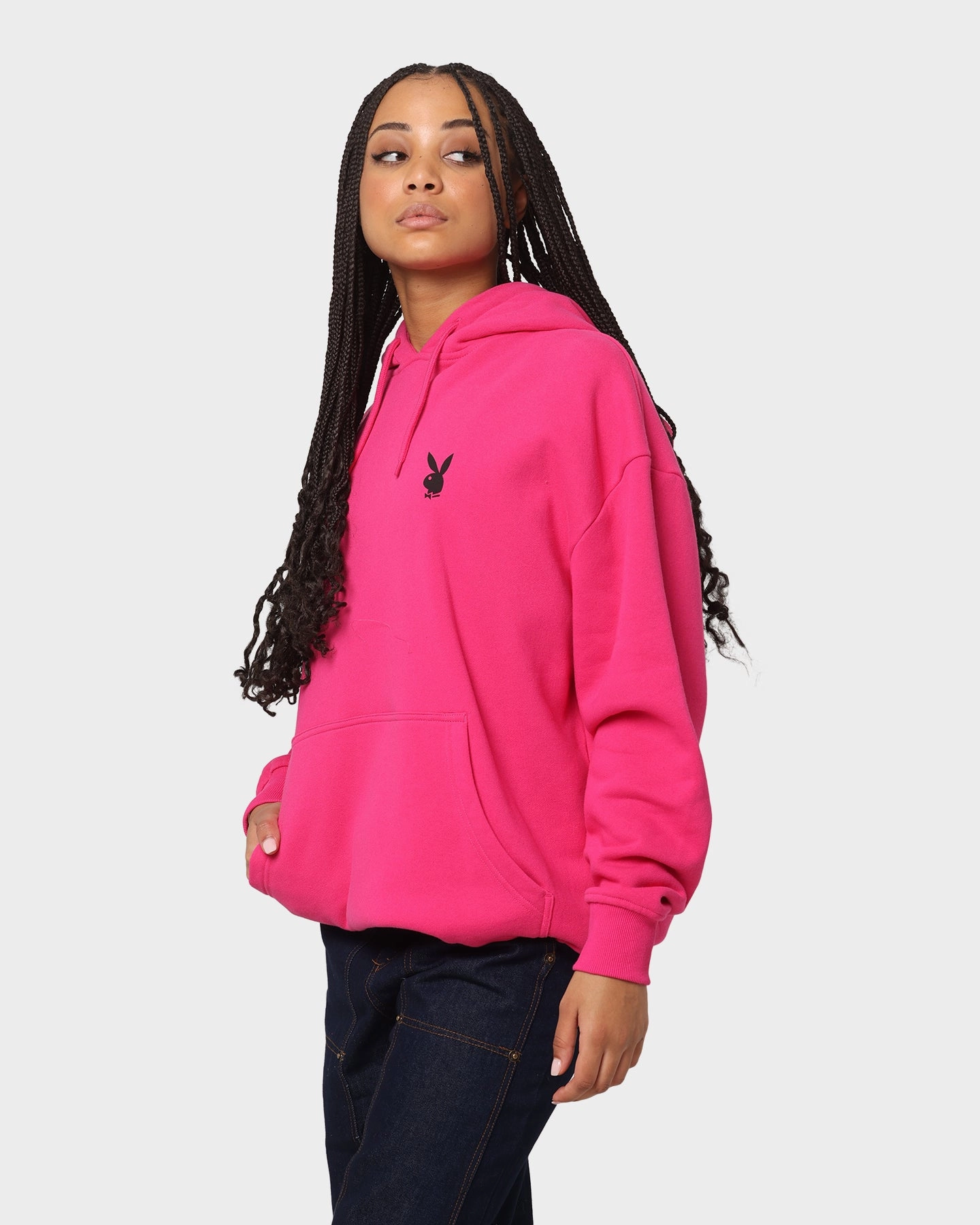 Playboy Stacked Hoodie Hot Pink bag Lightweight Construction