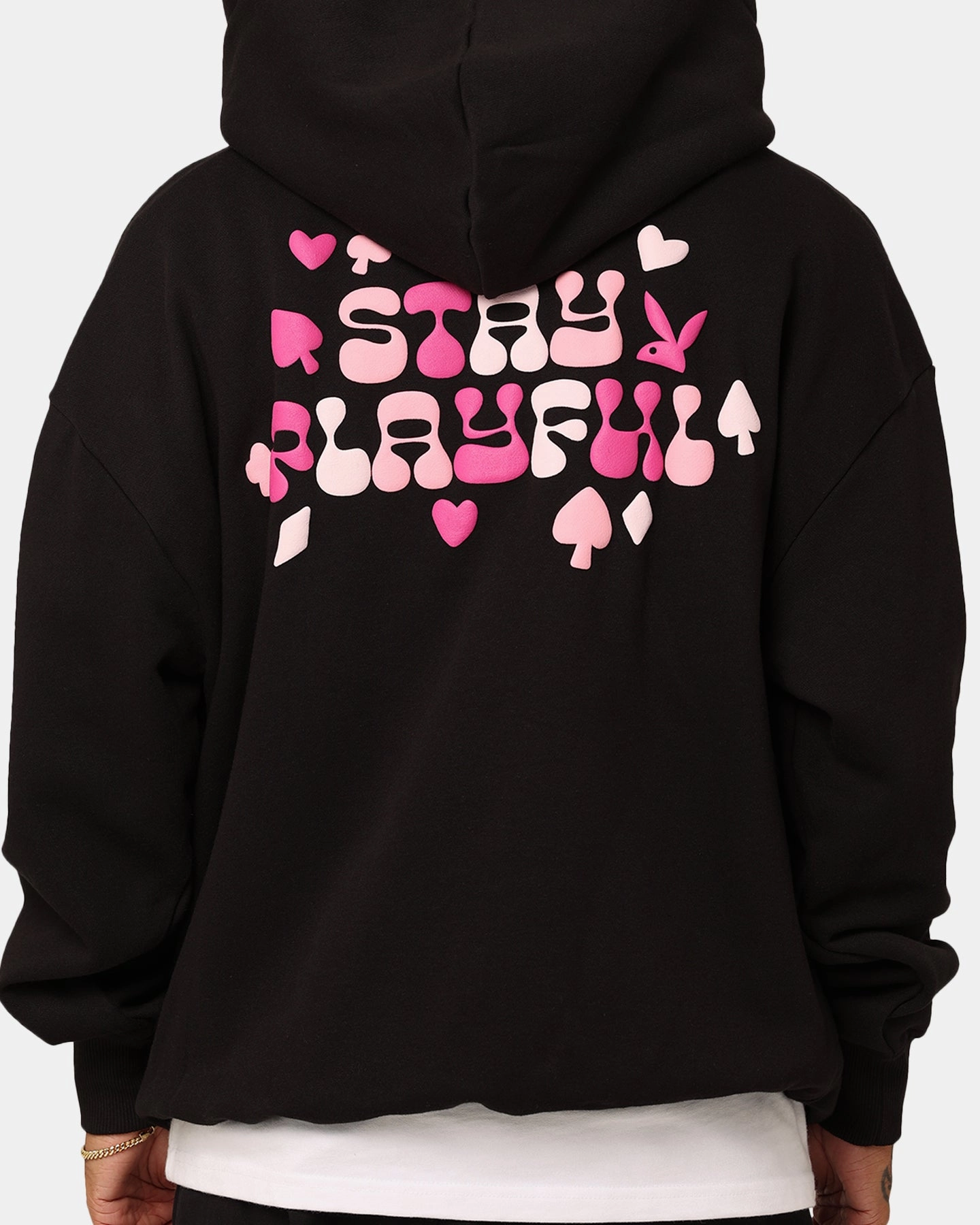 Smart Wear sports practice Playboy Stay Playful Hoodie Black