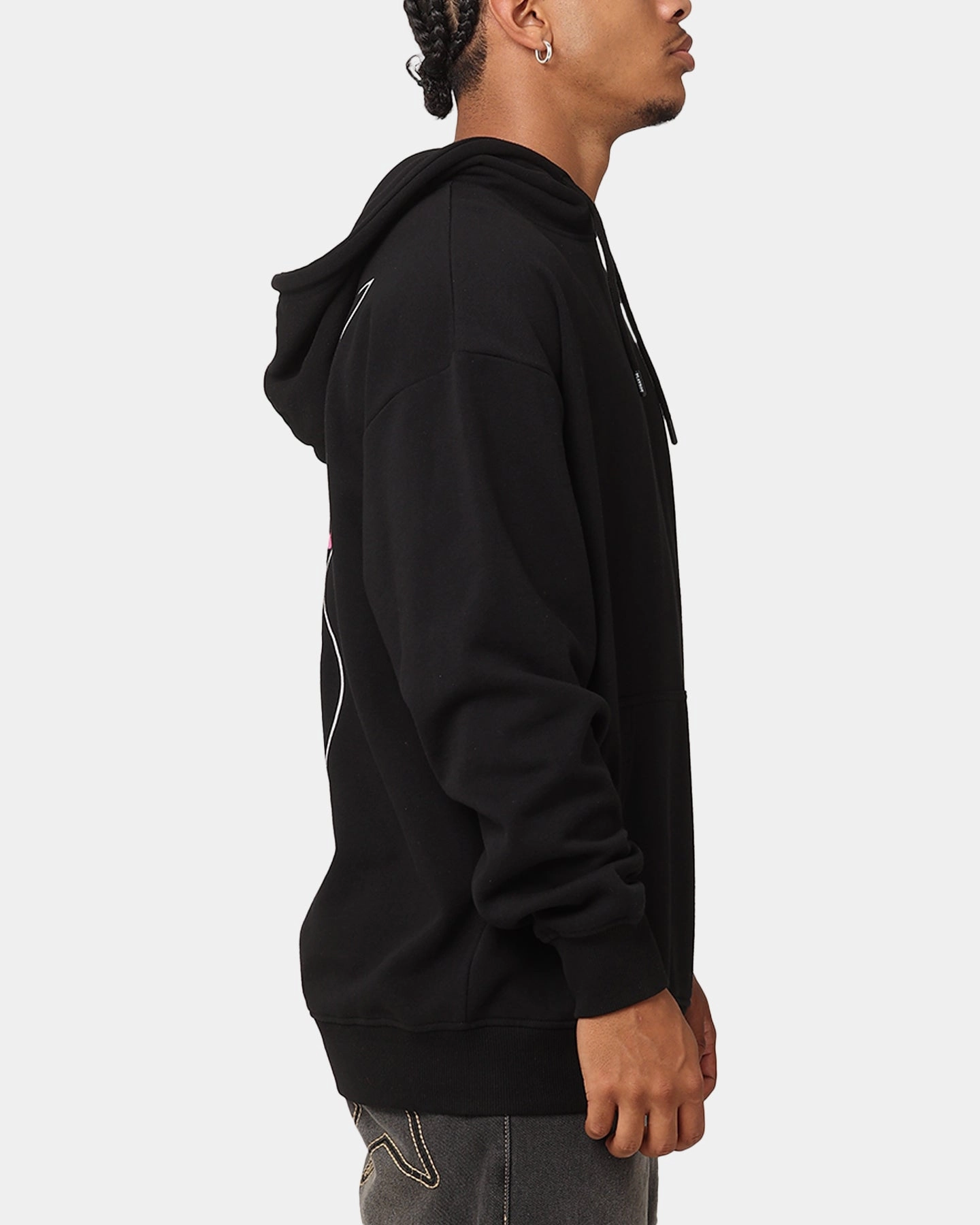 Playboy Wavy Stack Hoodie Black Perfume Windproof Wear