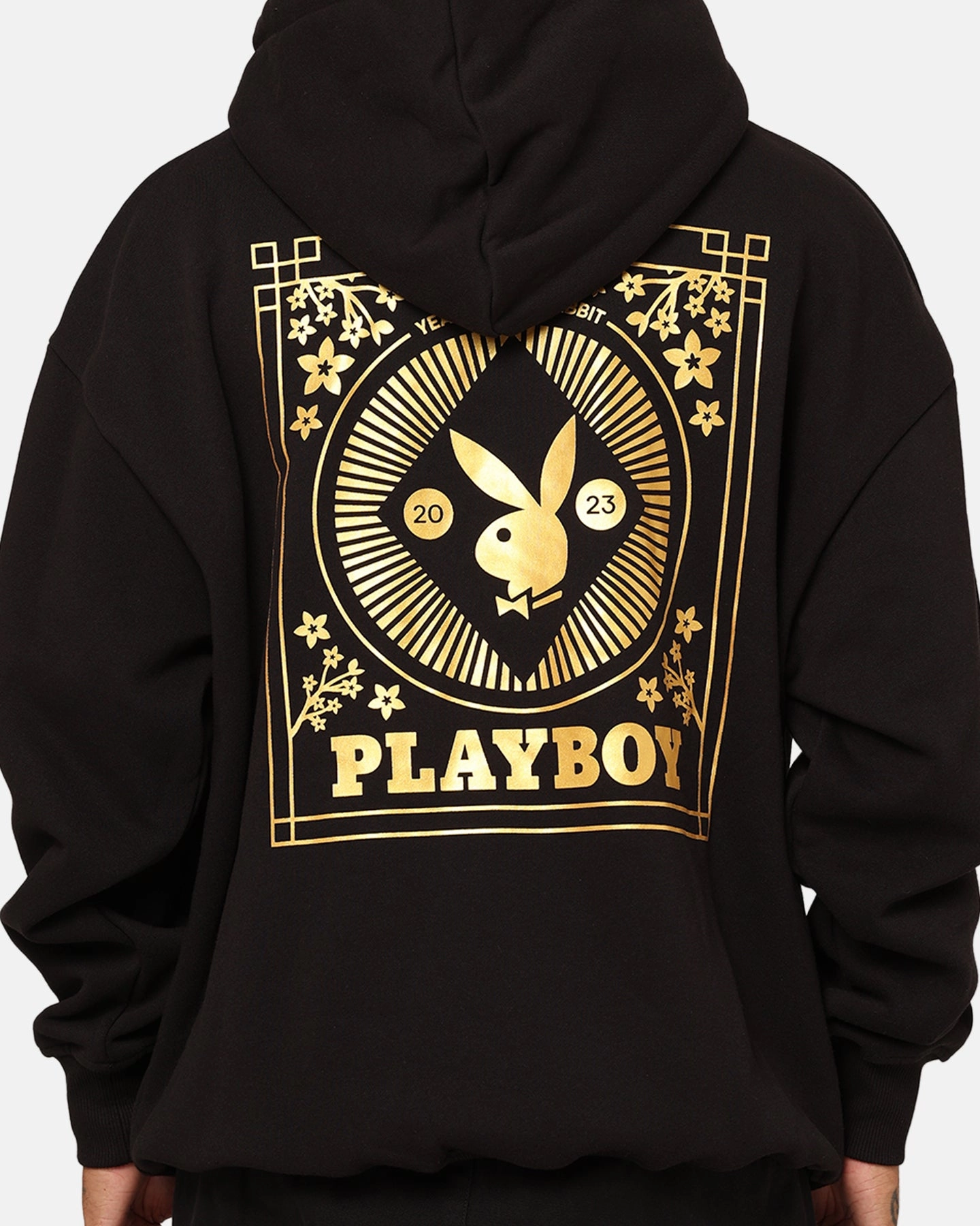 Playboy Year Of The Rabbit Hoodie Black Impact Absorbing Padding