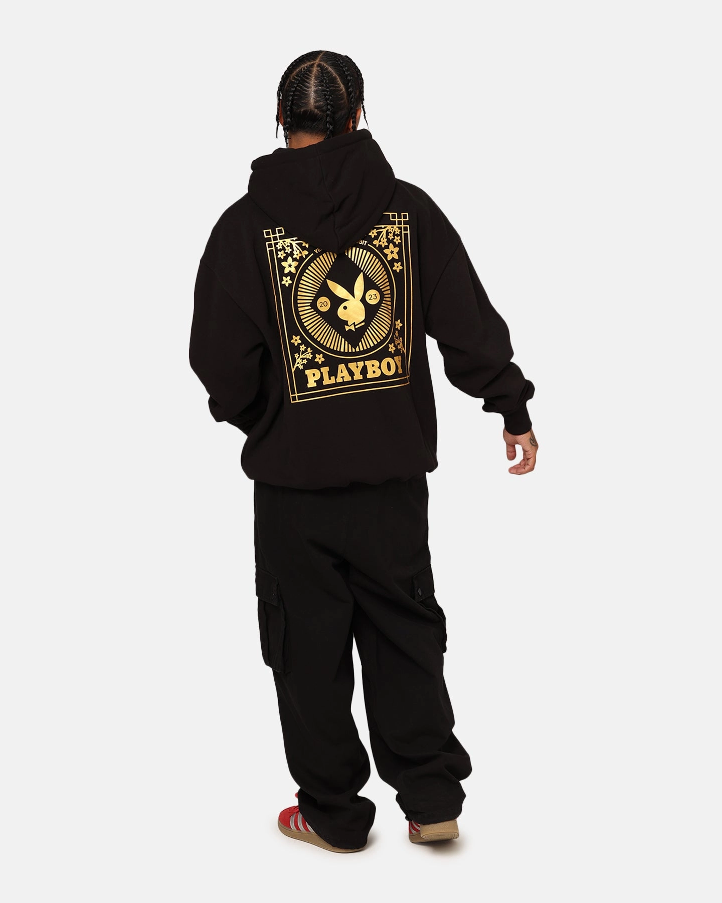Reflective accents Playboy Year Of The Rabbit Hoodie Black