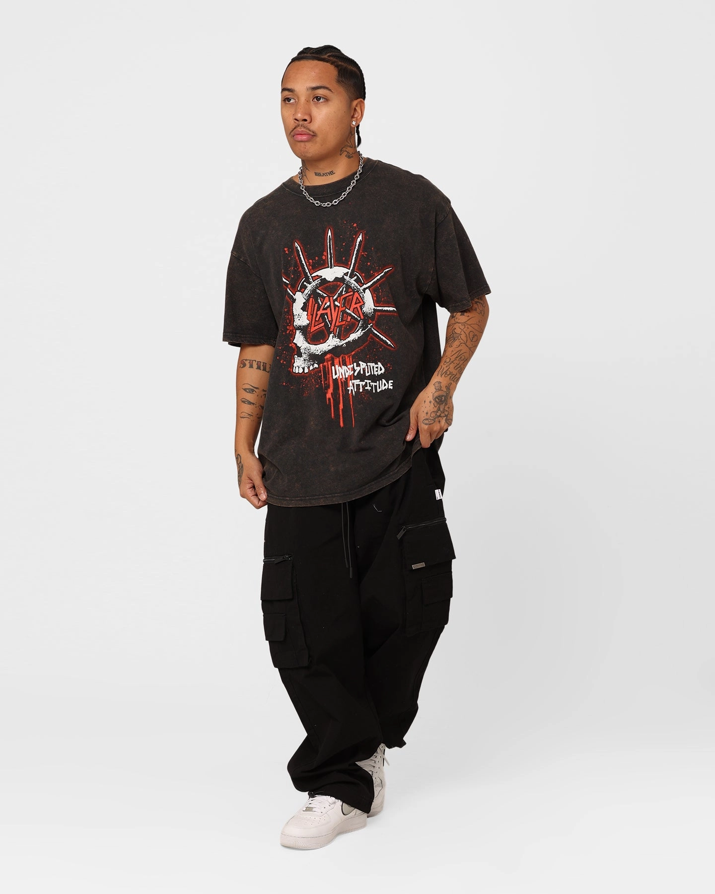 Breezy Comfort Slayer Undisputed Attitude Vintage T-Shirt Black Wash