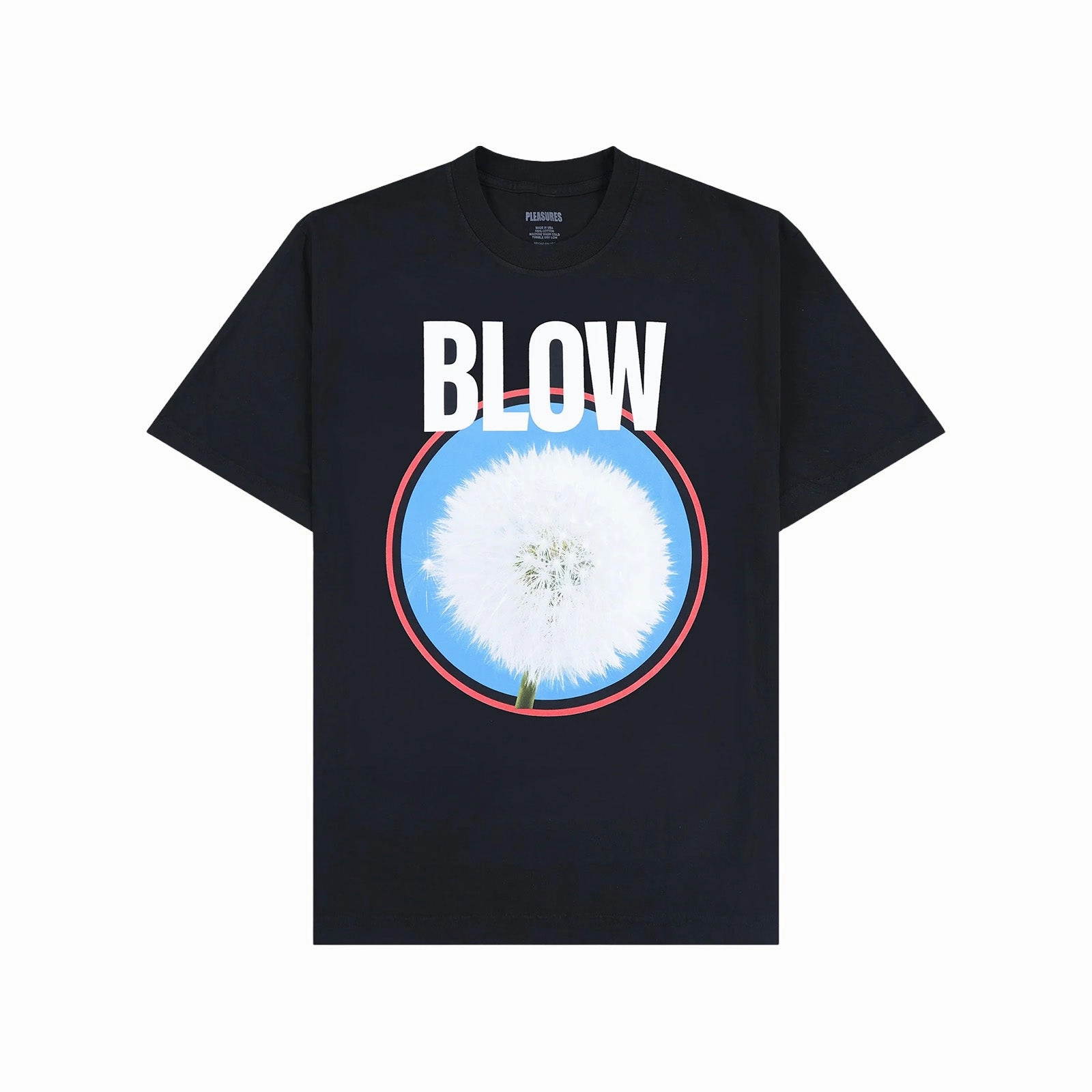 Pleasures Blow T Shirt 'Black' Essential Fashion Heather Texture Finish