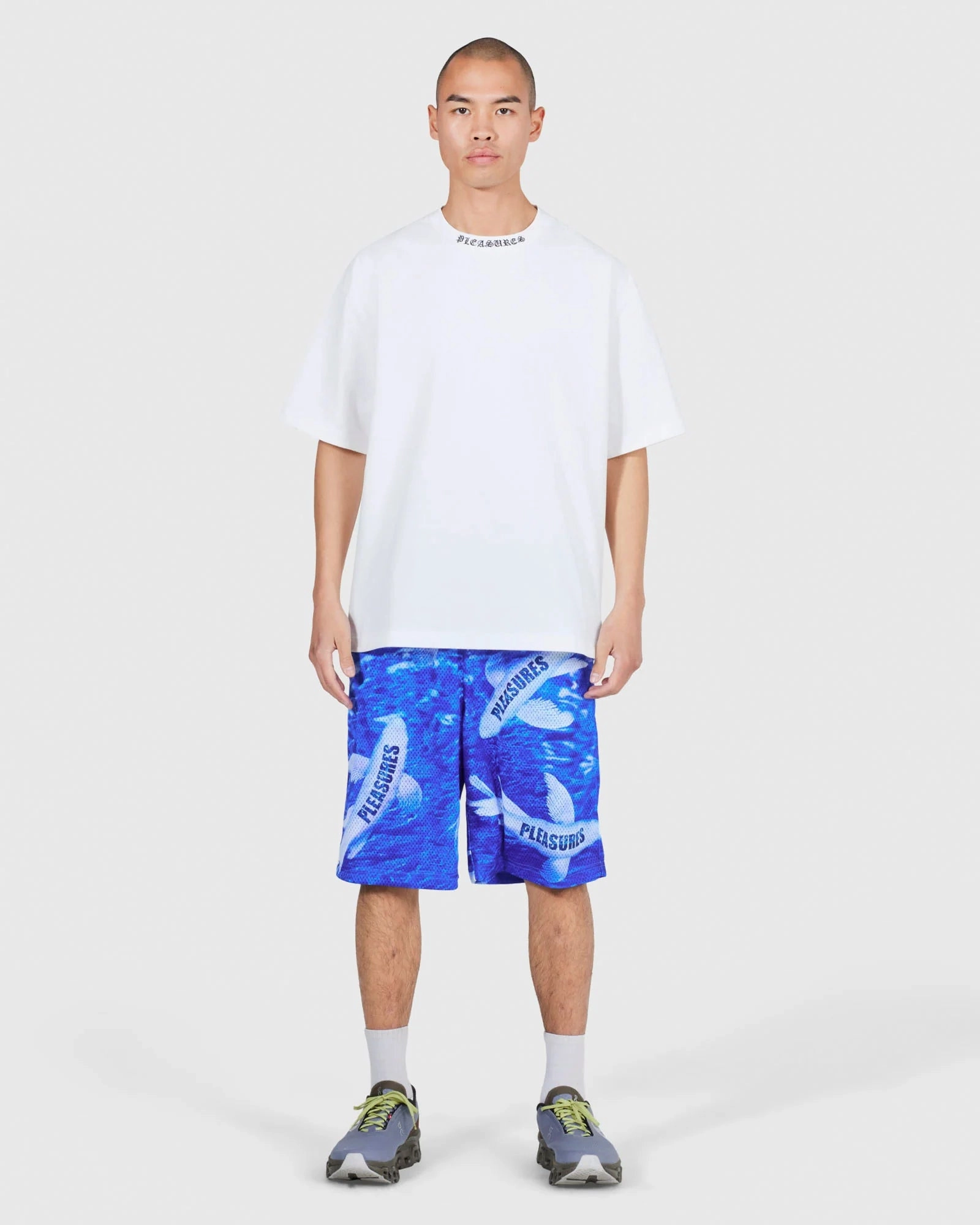 Flatlock Seam Technology Pleasures KOI Mesh Shorts 'Blue'