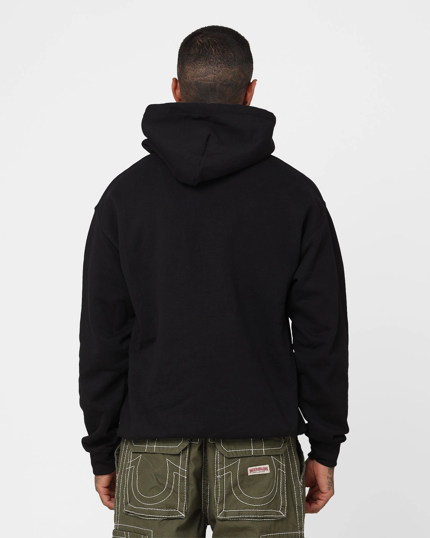 Last Kings Fiery Skull Hoodie Black Slide Strap Waistband