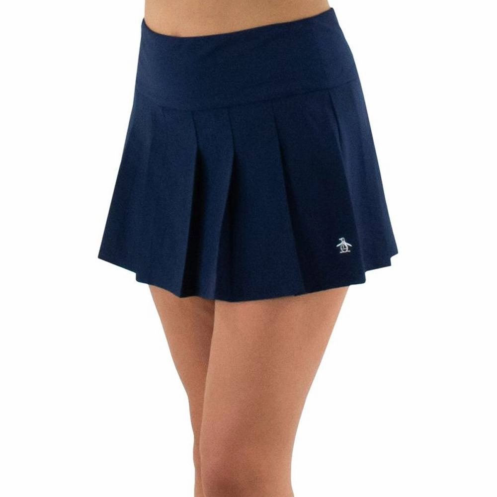 Original Penguin Pleated Golf Skort Black Iris - SS25 Women Luxury Trim Chic casual