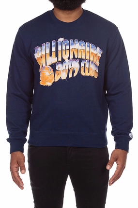 Billionaire Boys Club BB Chrome Oversized Crewneck Sweatshirt Casual Chill Look