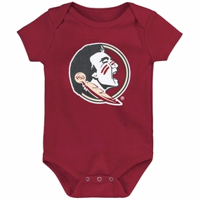 Champion Infant Seminole Logo Onesie - Garnet High Rise Fit NonIrritating Seams