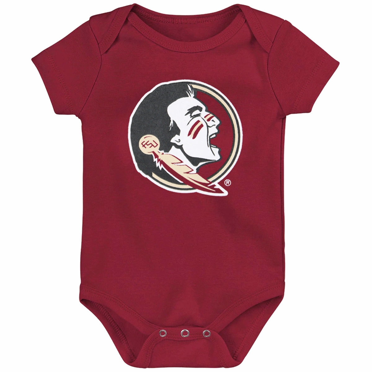 Champion Infant Seminole Logo Onesie - Garnet High Rise Fit NonIrritating Seams