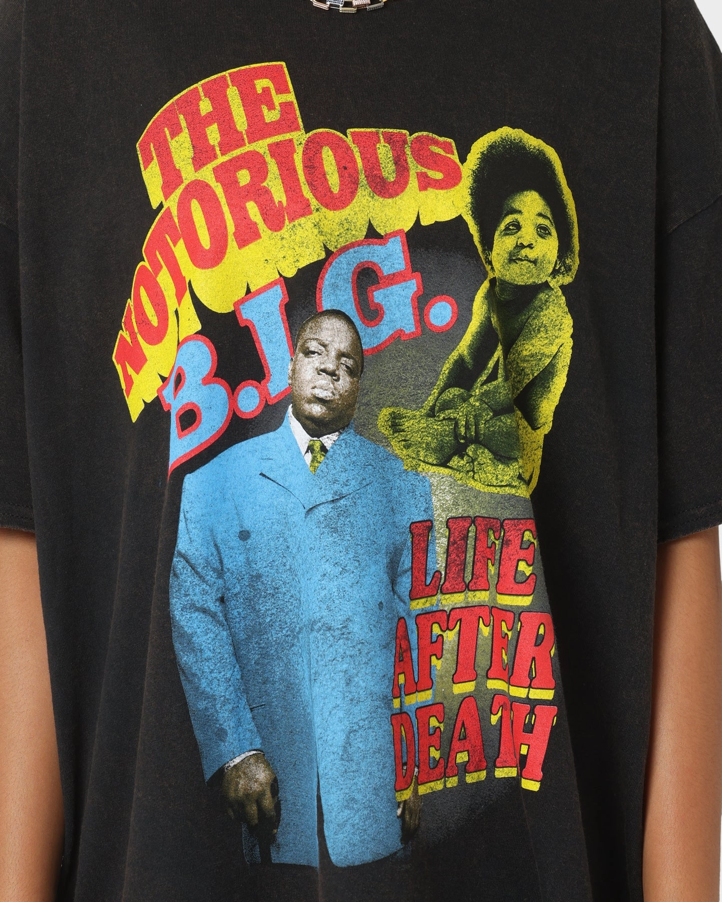 Notorious B.I.G Biggie Bootleg Vintage T-Shirt Black Wash EnhancedDurabilityFinish