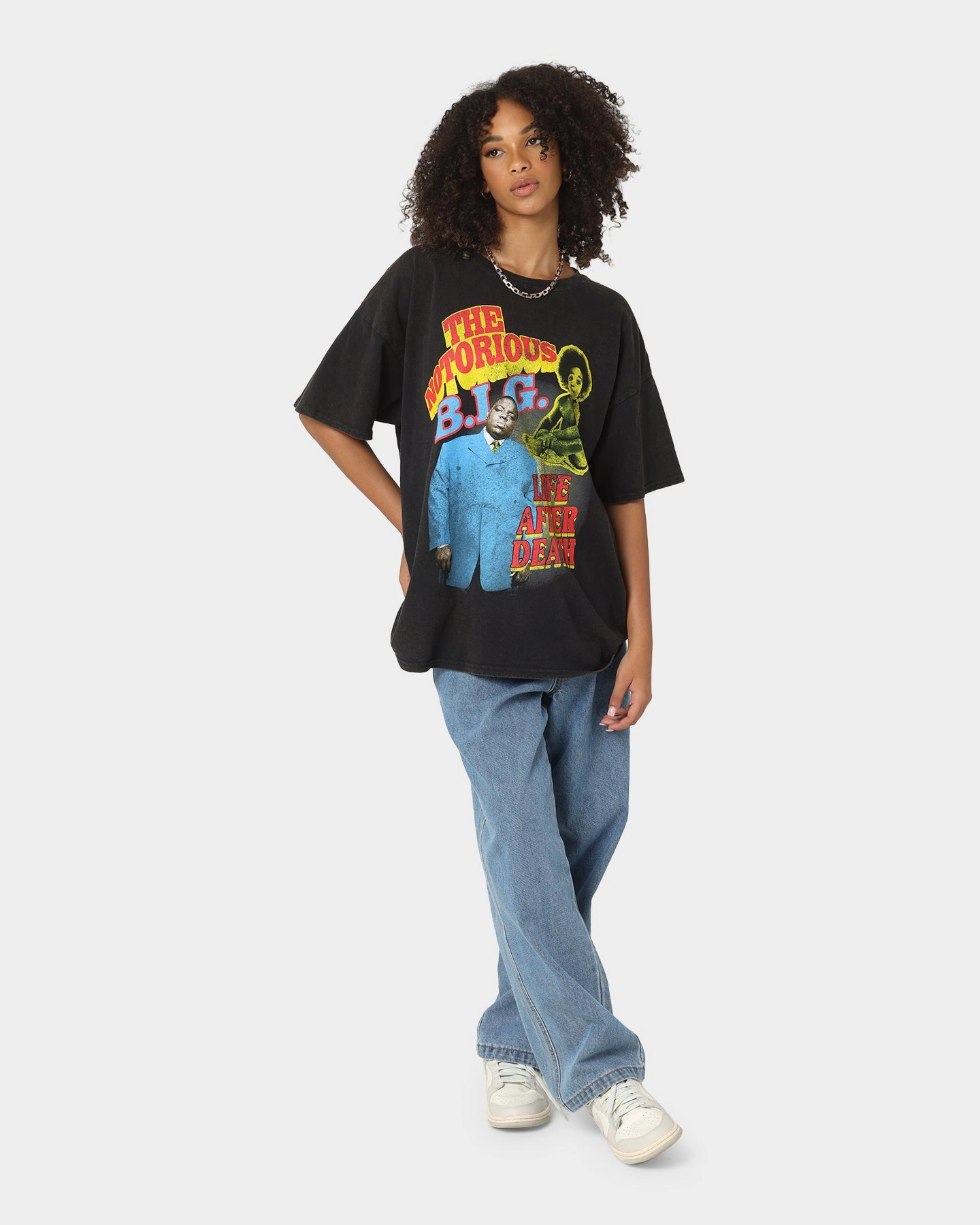Notorious B.I.G Biggie Bootleg Vintage T-Shirt Black Wash Subtle Logo Placement Travel Ready