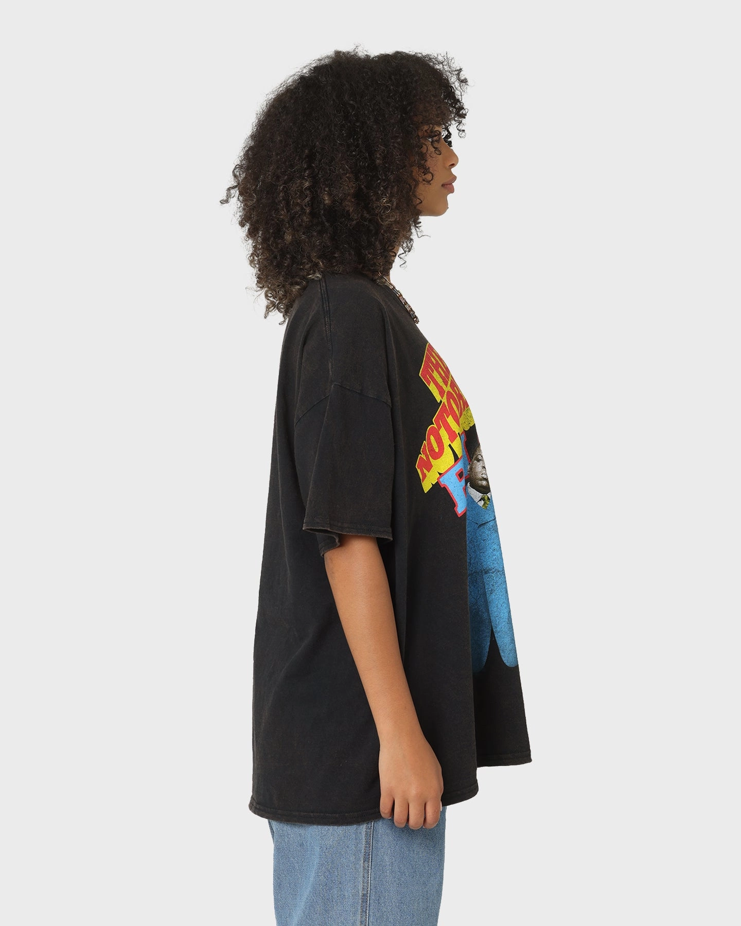 Notorious B.I.G Biggie Bootleg Vintage T-Shirt Black Wash Basic Top Anti Pilling Treatment