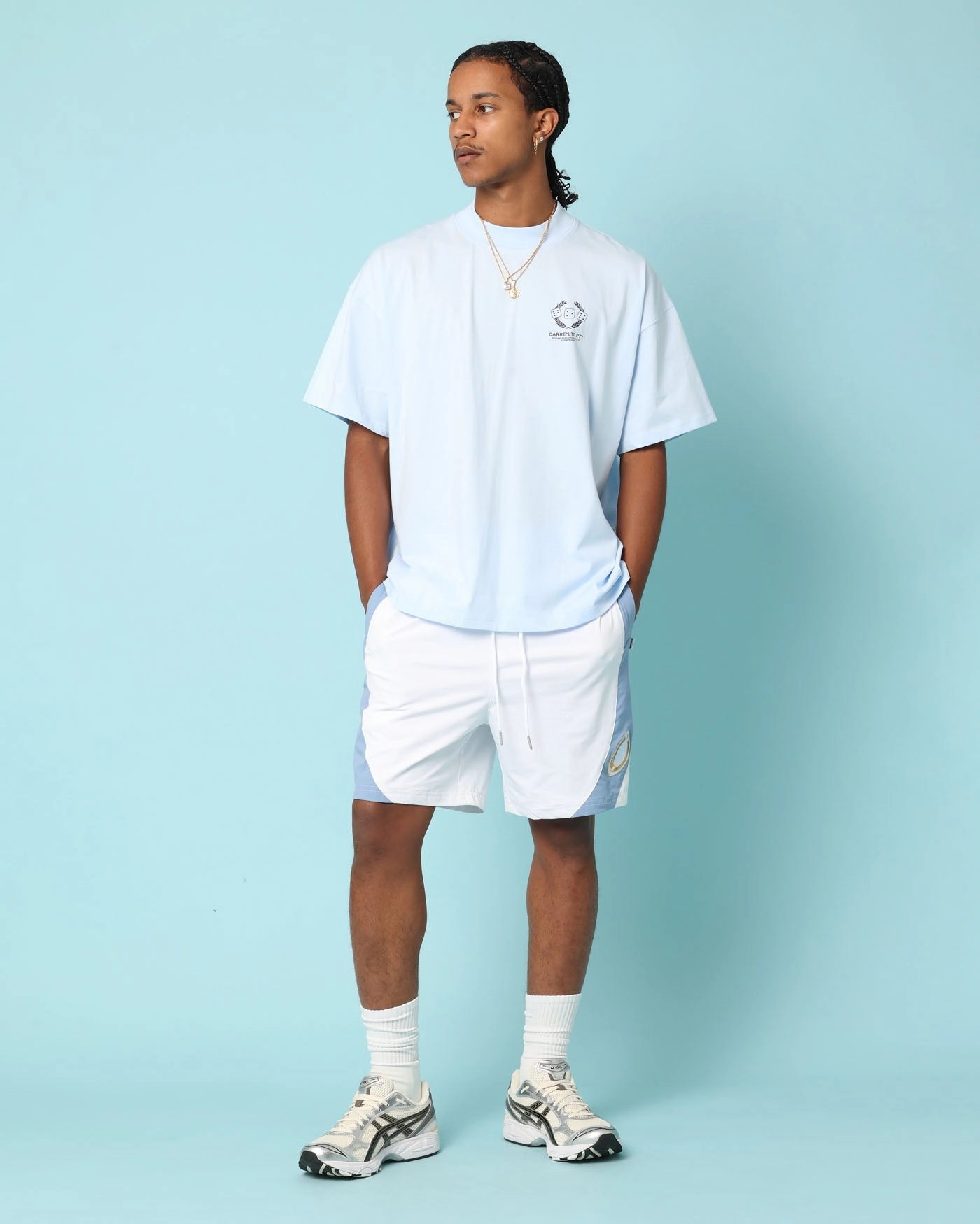 Carr?? C-Star Warm Up Shorts White first day of school