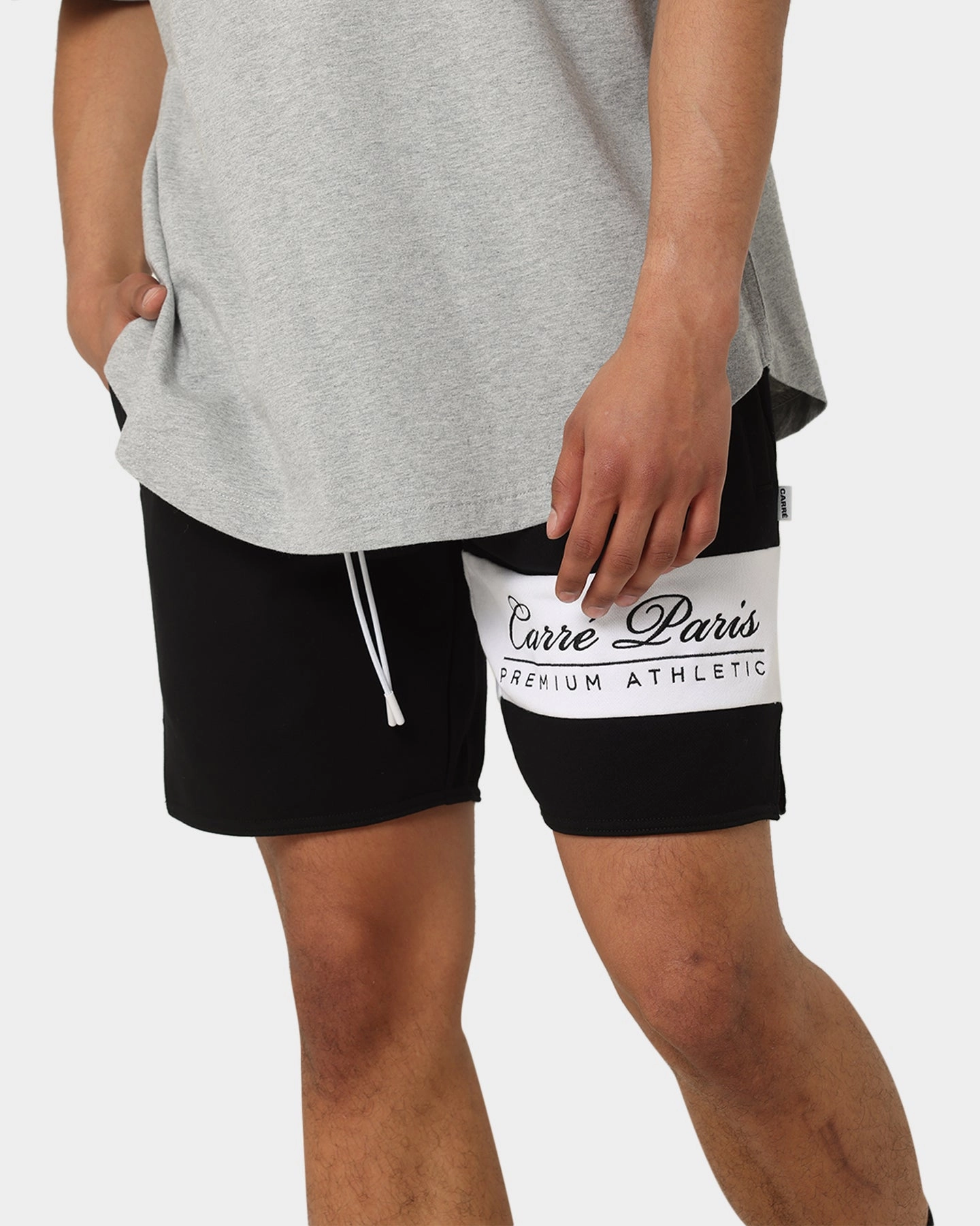 Carre Premium Athletic Sweat Shorts Black ReflectiveAccents