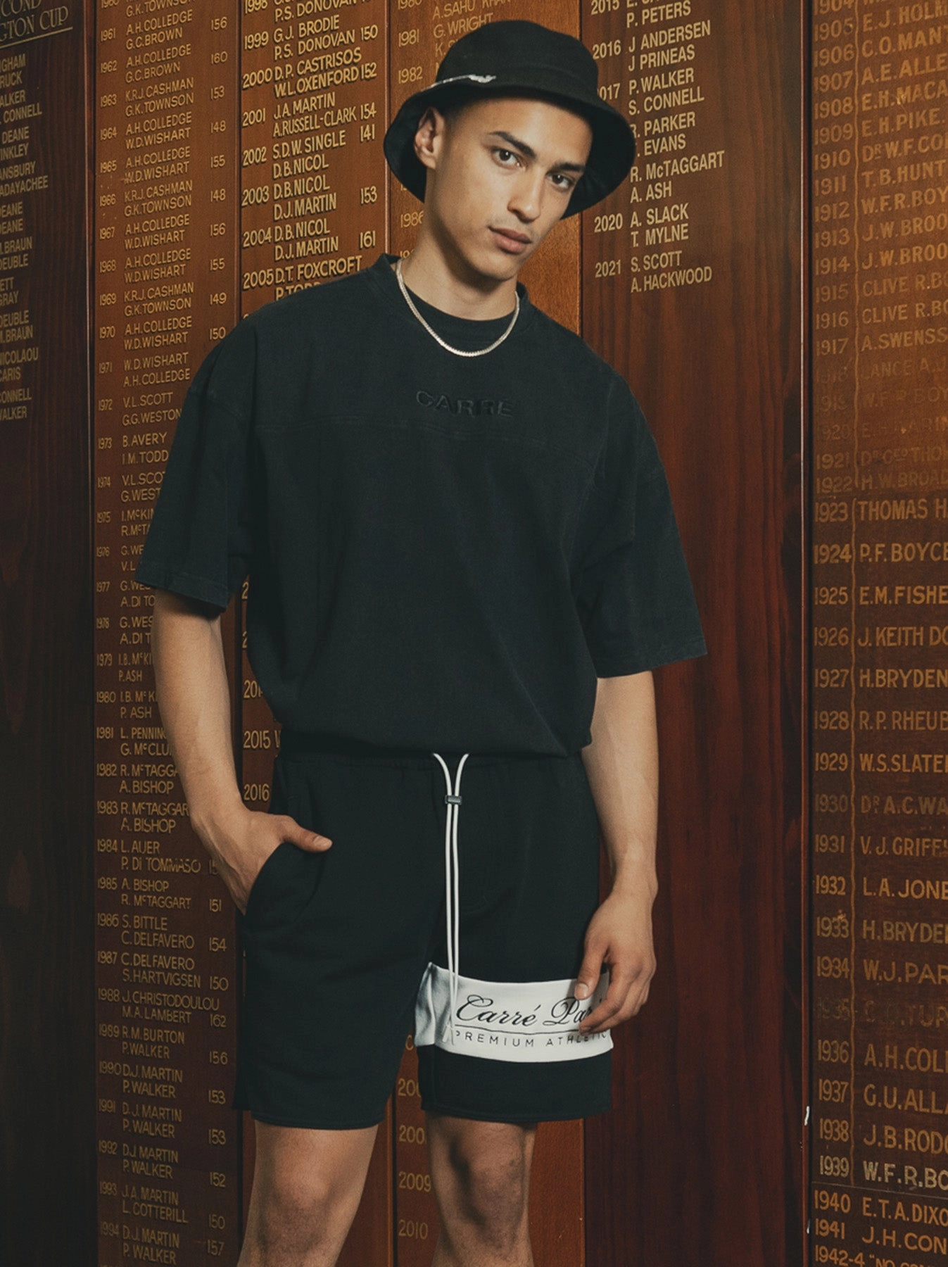 ElasticHem Carre Premium Athletic Sweat Shorts Black