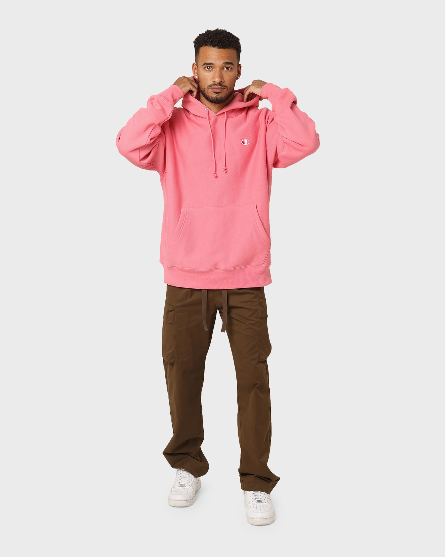 Wool Champion Reverse Weave Hood Tickled Rose