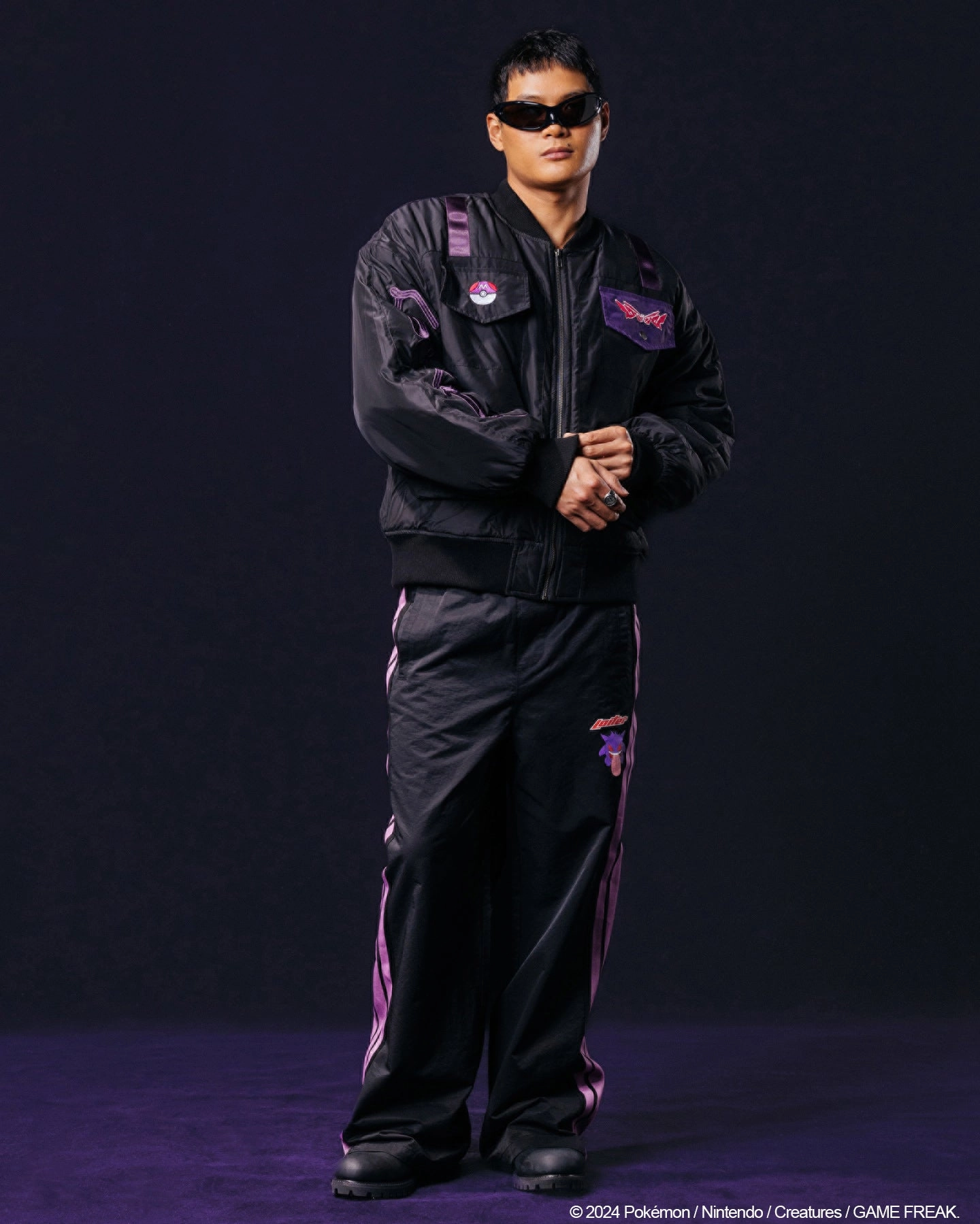 Pok??mon By Loiter Master Ball Bomber Jacket Black Wind Resistant Design