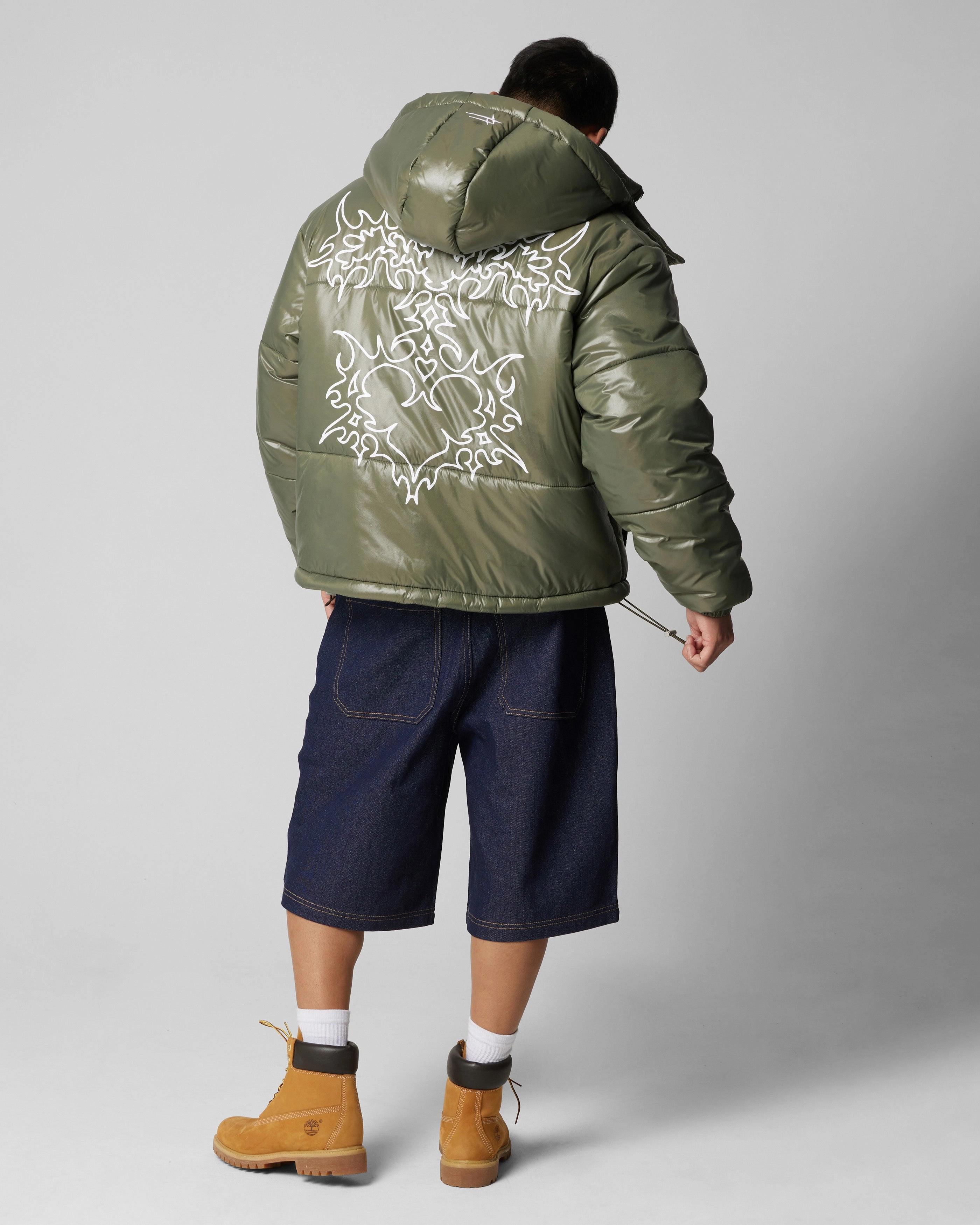 Loiter Star Born Puffer Jacket Green Mountain Ready