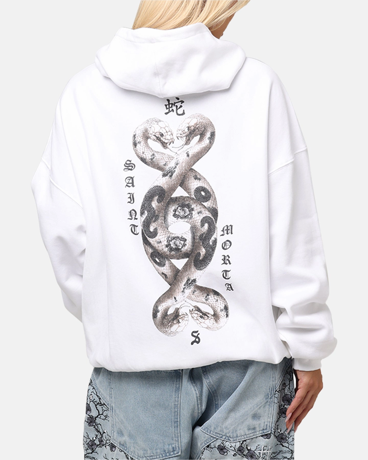 Saint Morta Entanglement Hoodie White Wax Reflective Detailing
