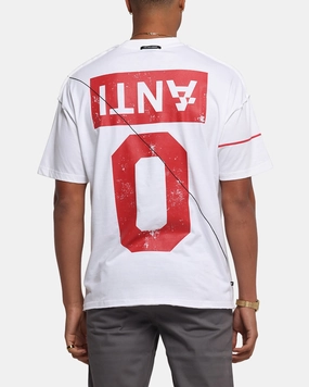 Stylish Casual The Anti Order Azero Non Seam Oversized T-Shirt White/Red