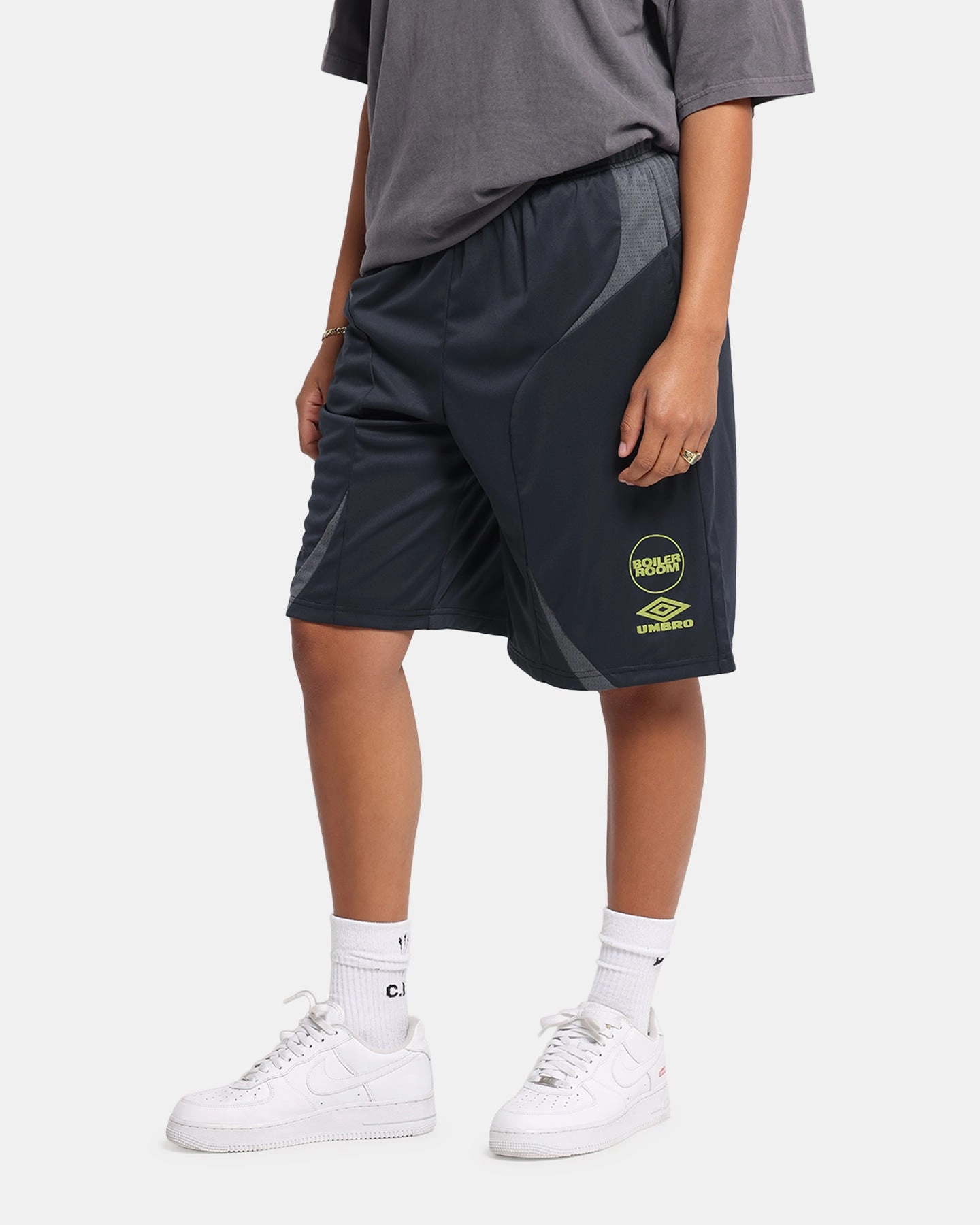 Boiler Room X Umbro Football Shorts Black hat