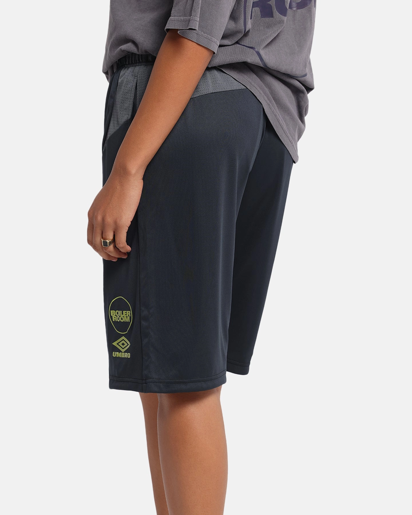 Boiler Room X Umbro Football Shorts Black Eco Friendly Material