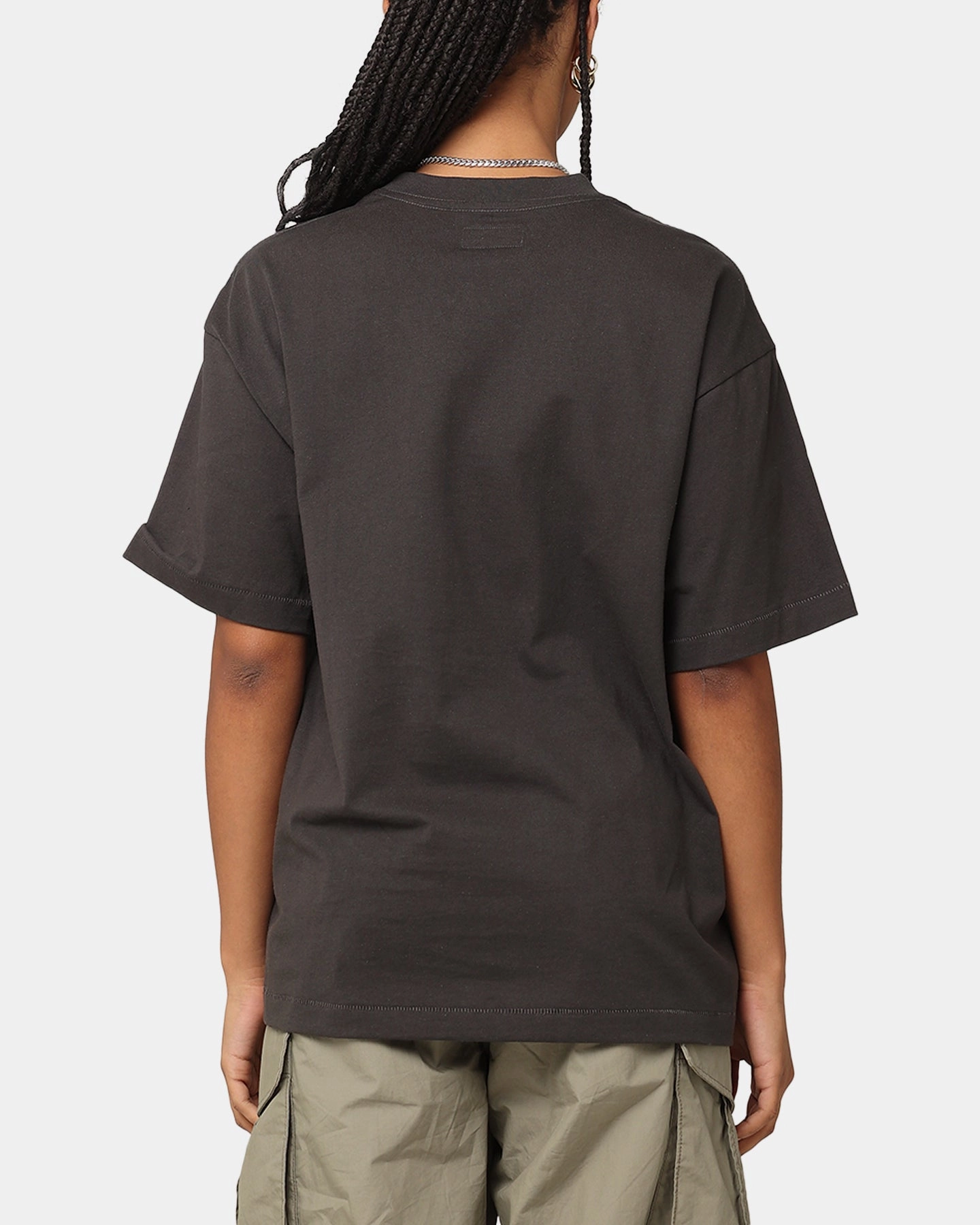 Market X Smiley Focus T-Shirt Washed Black Double Stitched Seams