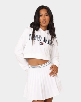 Insulated Comfort Tommy Jeans Women's TJW Super Crop Archive 2 Hoodie White