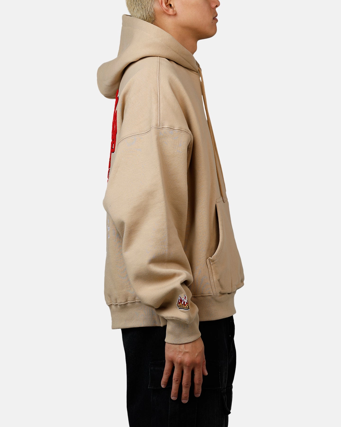 Mitchell & Ness Chicago Bulls Fireball Hoodie Tan Office Attire