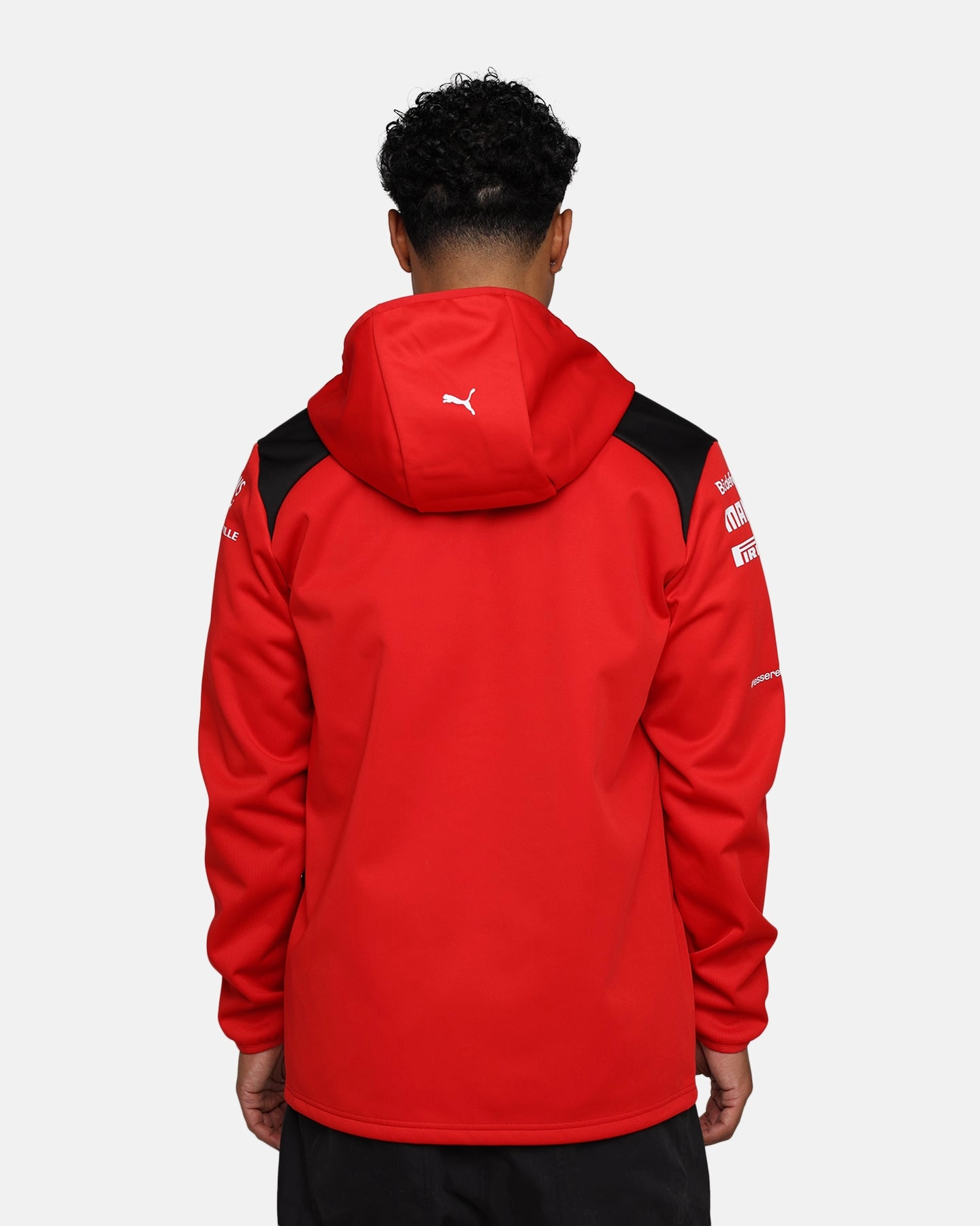 Puma X Scuderia Ferrari Team Softshell Jacket Rosso Corsa All Season Fit Breathable Mesh Panels