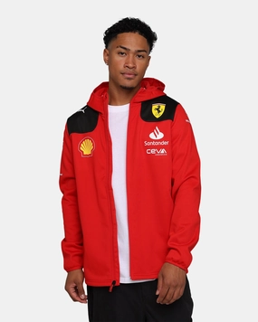 Puma X Scuderia Ferrari Team Softshell Jacket Rosso Corsa Courage Double Layered Edging