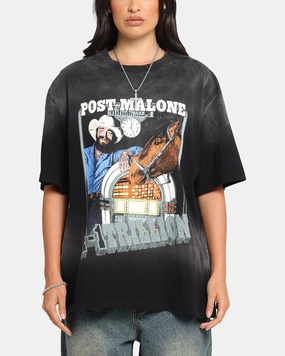 Post Malone F-1 Trillion Horse T-Shirt Black Wash Relaxed Comfort