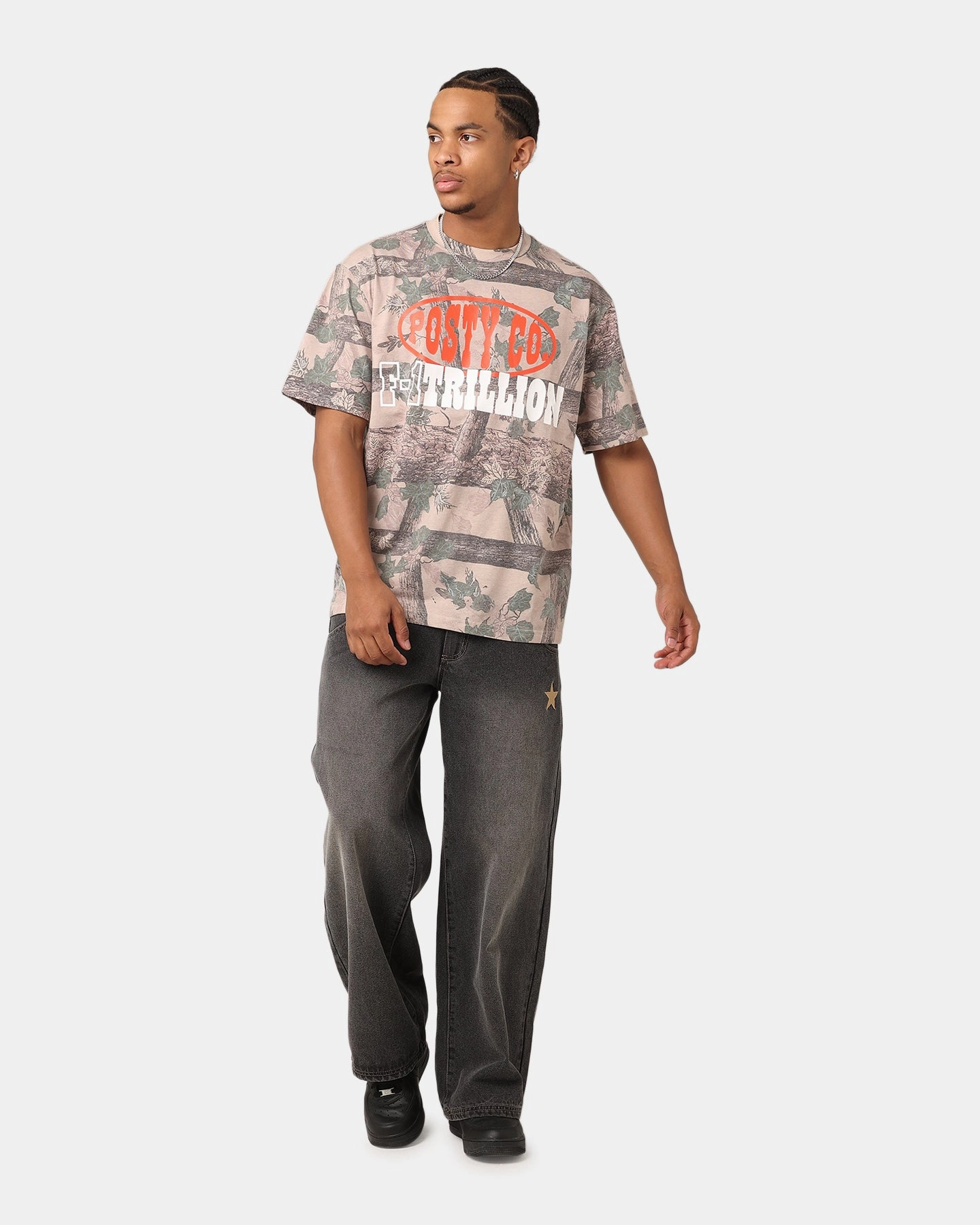 Post Malone Posty Co Camo T-Shirt Camouflage Foam Print Detail