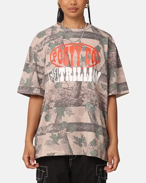 Post Malone Posty Co Camo T-Shirt Camouflage Comfortable Layering Colorfast Material