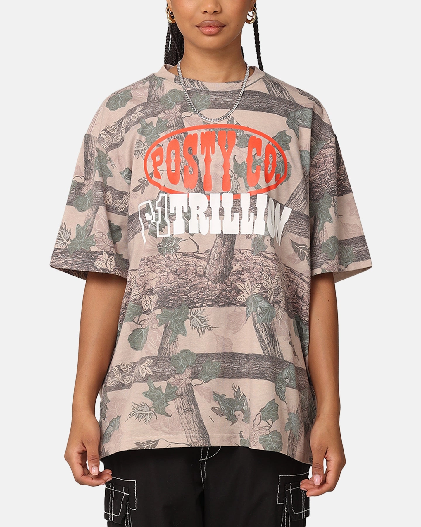 Post Malone Posty Co Camo T-Shirt Camouflage Comfortable Layering Colorfast Material