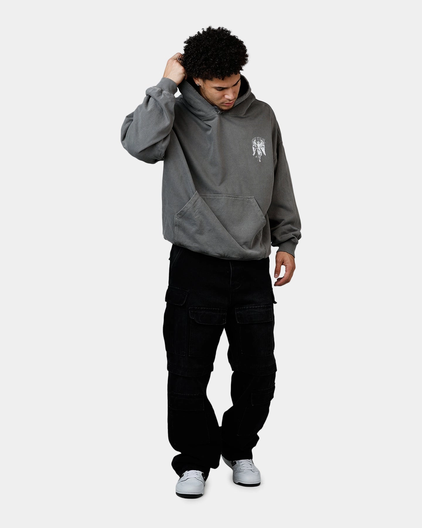 Saint Morta Lucian Premium Hoodie Washed Charcoal Sense morning